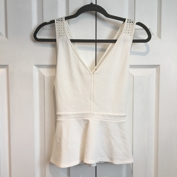 Dynamite White Peplum Top - Picture 10 of 13
